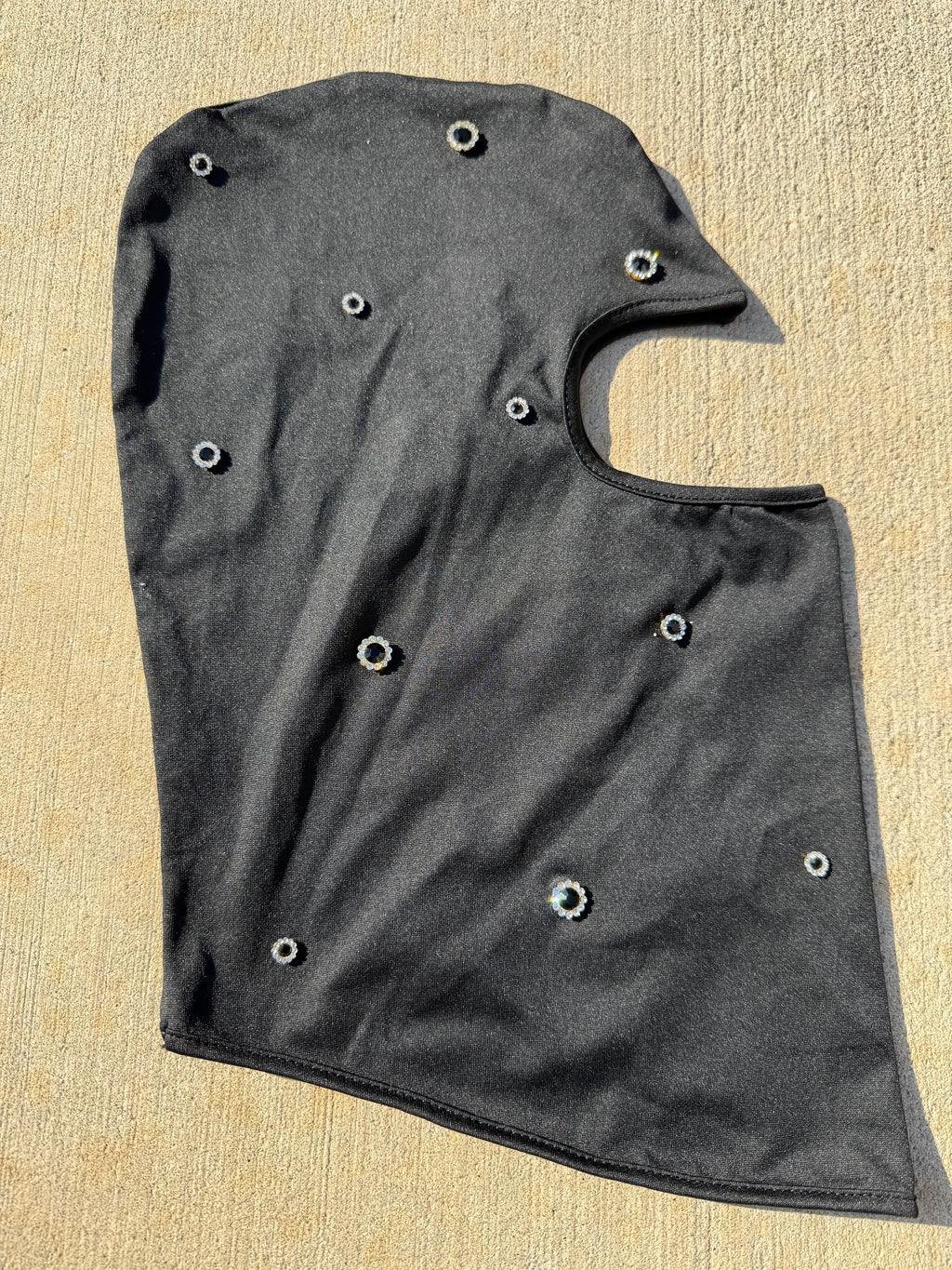 Black/ Studded ‘Black Hearts’ 1of1 Galaclava