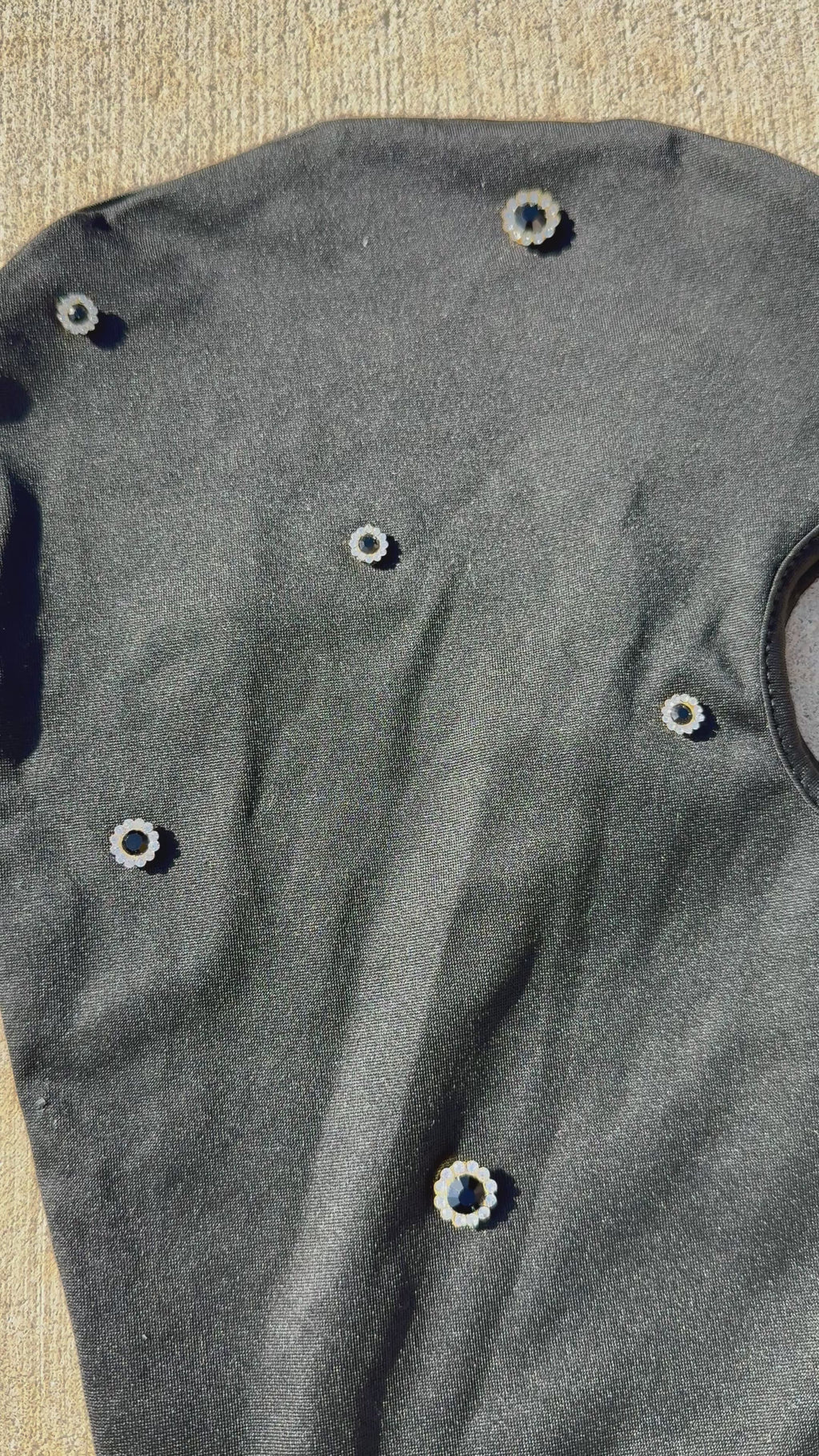 Black/ Studded ‘Black Hearts’ 1of1 Galaclava